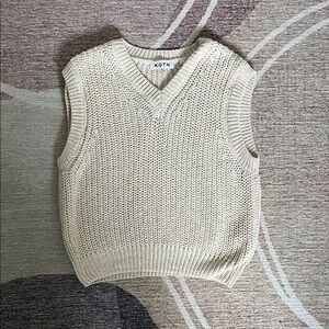KOTN Cream Knit Sweater Vest